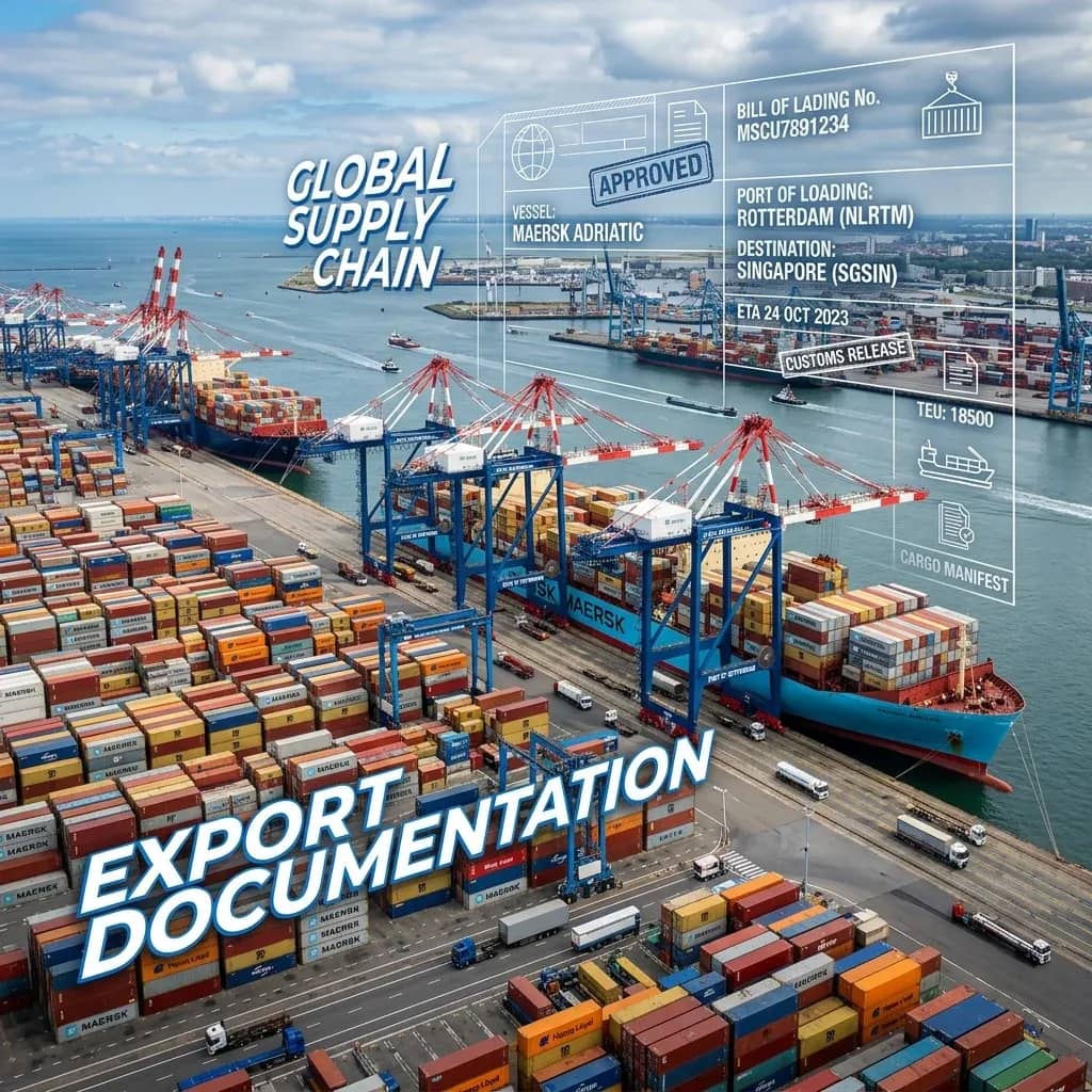 Export documentation and international trade coordination